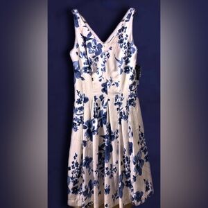 NWT Ralph Lauren Blue Floral Sleeveless Dress